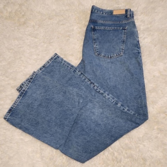 MANGO DENIM MNG KAIA High-rise Wideleg 100% Cotton Women's Jean Sz. 12x32 EUC** - Picture 6 of 11